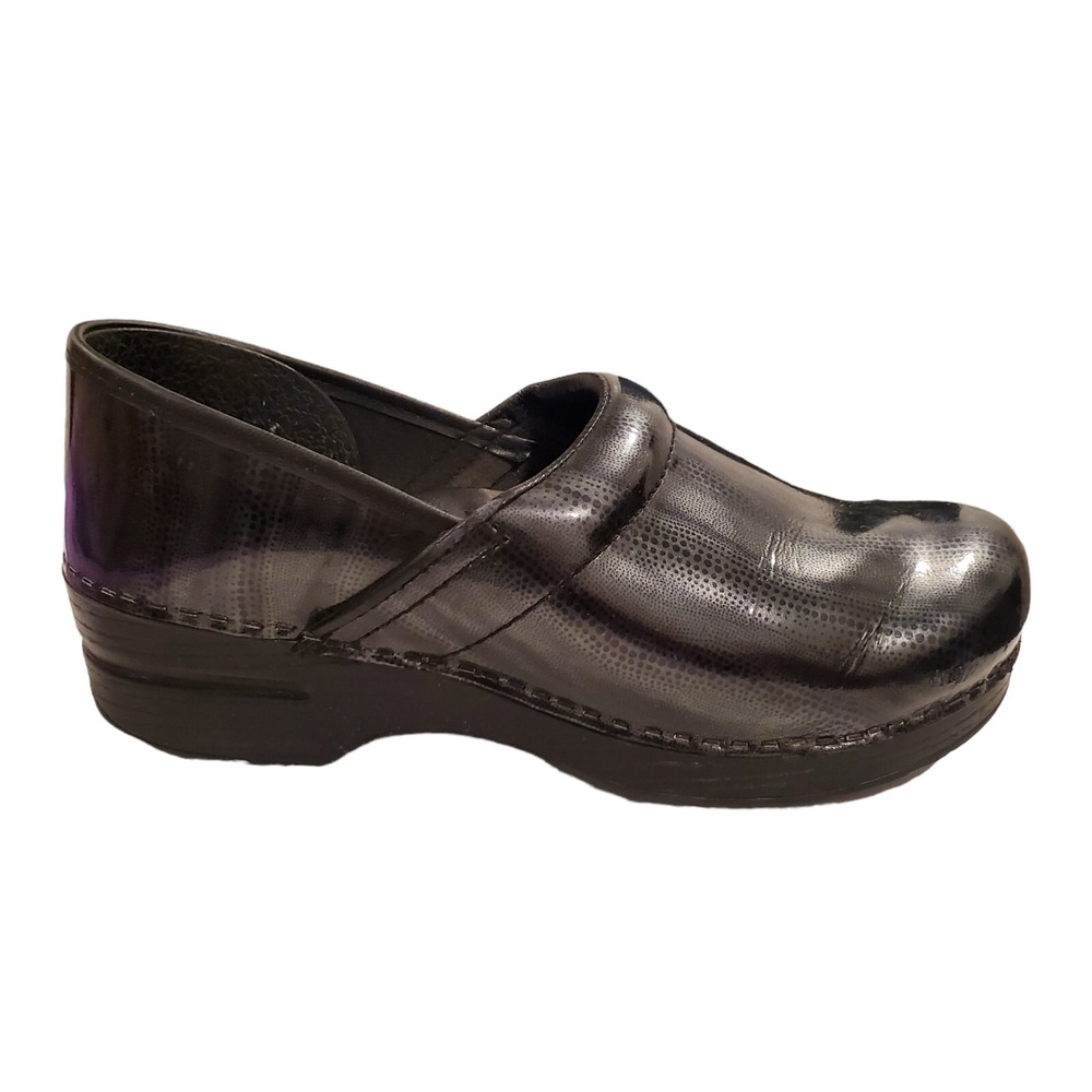 Dansko Professional Clogs Women's 41 (10.5-11) Shoes Nurse Work Black Silver